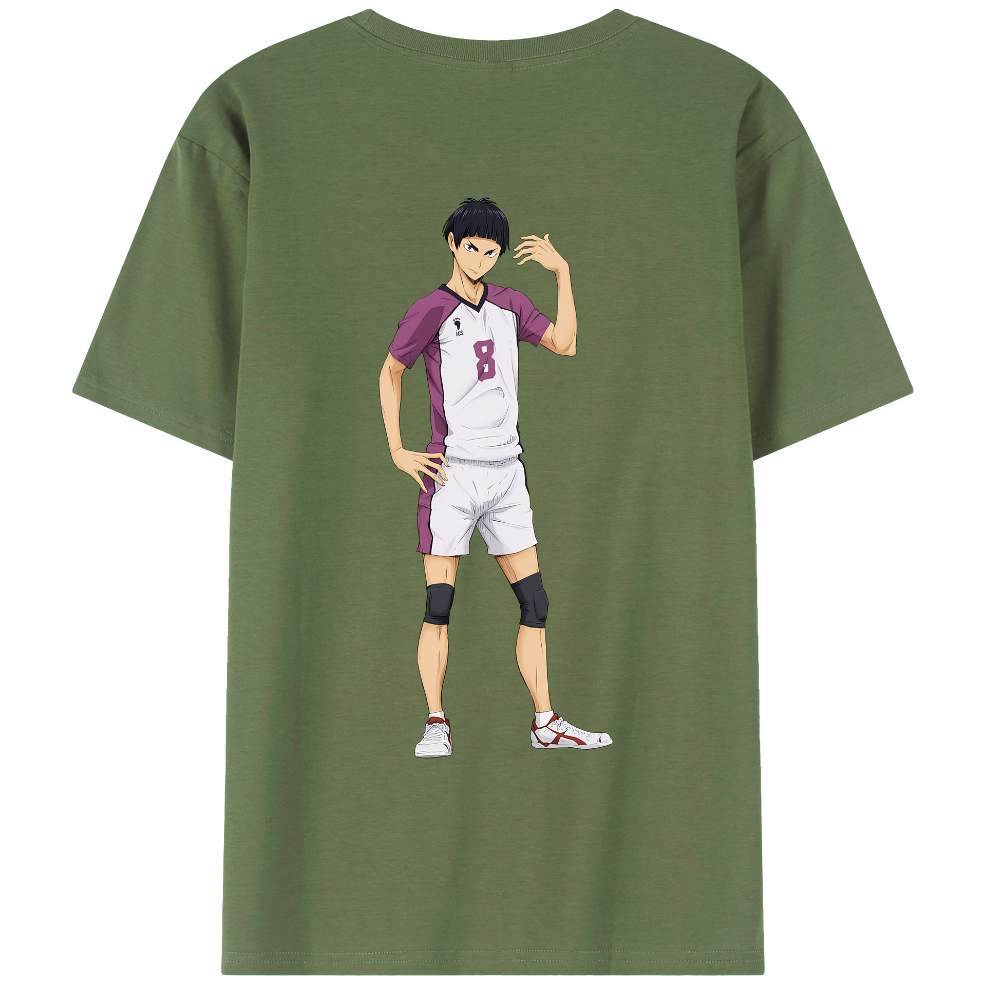 （画像用） ハイキュー!! Haikyu!! 綿100％ メンズ半袖Tシャツ（バックプリント） 通気性